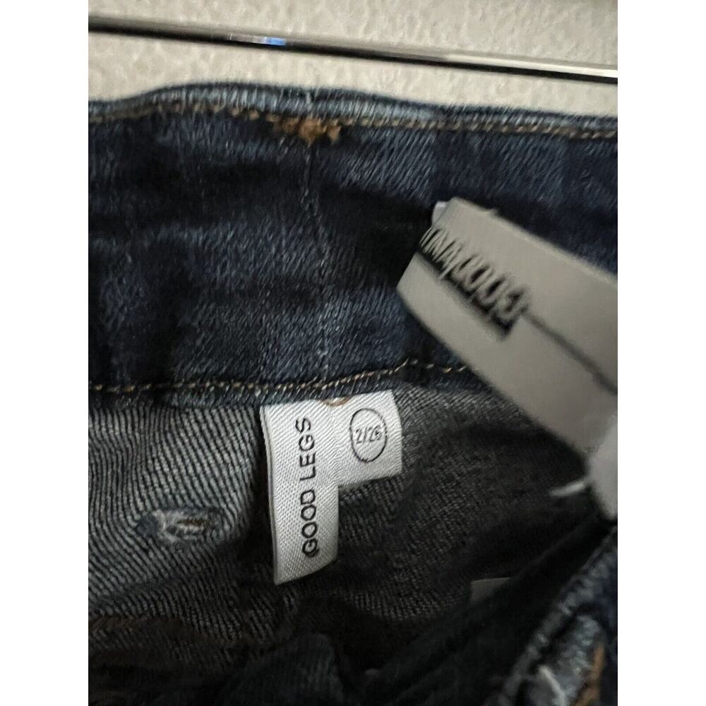 Good American Good Legs Blue Denim Jean Skinny Frayed Hem Size 26 - Picture 7 of 10